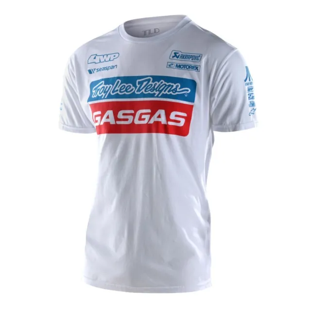 TLD Short Sleeve Tee Gas Gas Motocross Team  One-Size White 701318015