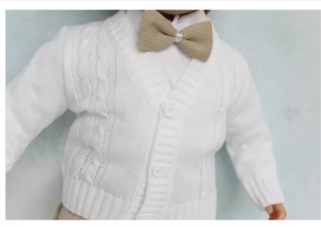 Baby Boy White Wedding Christening 5 Piece Outfit Set 0-18 M 64/68/74/86 cm 2