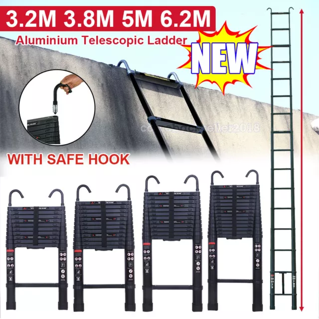 Telescopic Ladder Multi-Purpose Extendable Folding Aluminium 3M-6M Ladders Loft