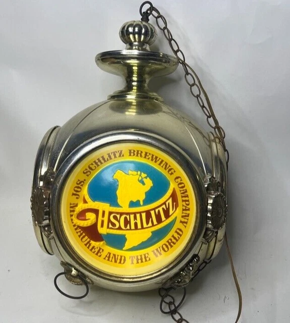 RARE 1972 Hanging SCHLITZ 4 Sided DIVER ROTATING Lighted CLOCK/Sign Works RARE 1972 Hanging SCHLITZ 4 Sided DIVER ROTATING Lighted CLOCK/Sign Works