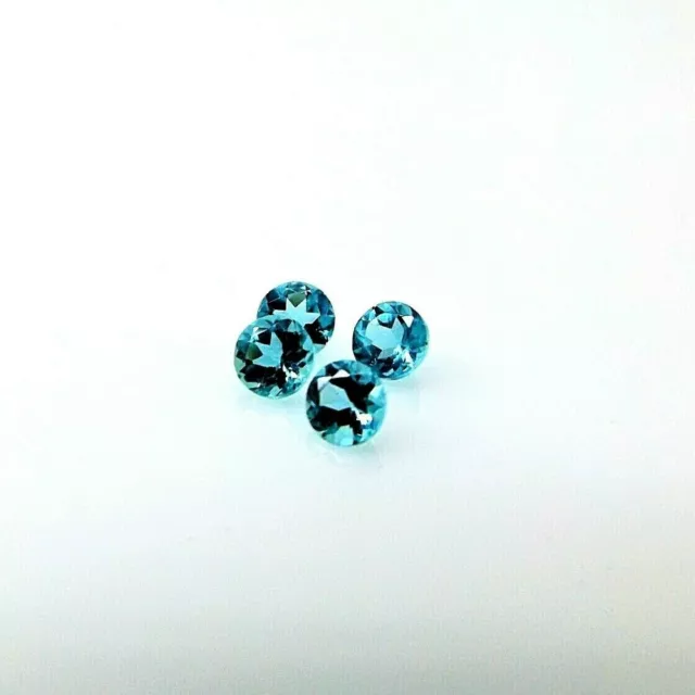 1x Apatite - Rund facettiert Türkisblau VVS 4,0mm  (1597)