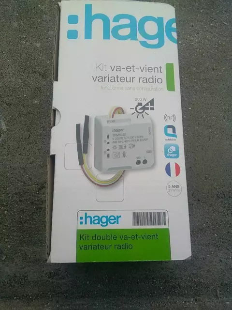 Micro module Va et Vient variateur Radio sans fil sans neutre TRK151M Hager KNX