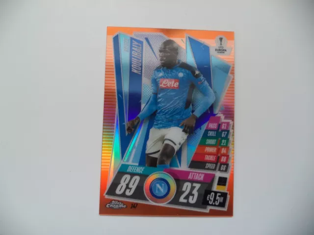 Topps Chrome Match Attax 2020 2021 Koulibaly Orange #/25 20/21 Champions League