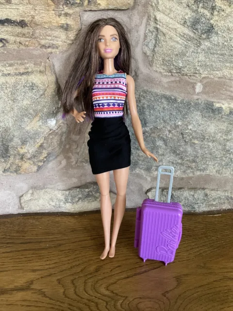 Barbie Doll from Sparkle Style Salon with Holiday Suitcase