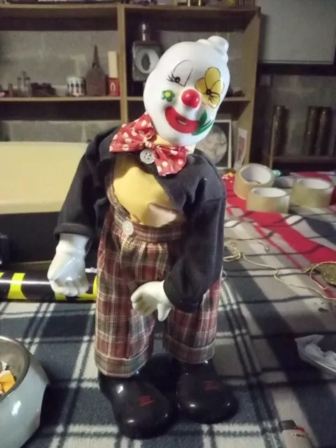 Clown Automate Musical En Porcelaine