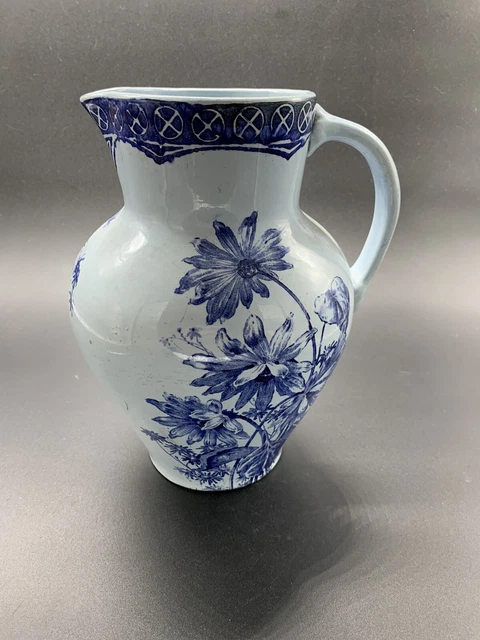 ANCIEN BROC PICHET En Faience De Creil Montereau Blanc Bleu Vintage EUR ancien-broc-pichet-en-faience-de-creil-montereau-blanc-bleu-vintage-eur