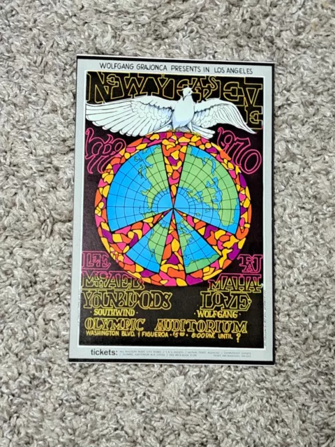 1969 Lee Michaels Taj Mahal Olympic Auditorium New Years Eve La Flyer Wolfgang