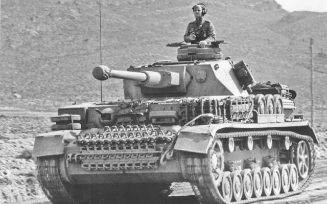 B&W WW2 Photo WWII German Pzkpfw. IV Commander Panzer World War Two Wehrmacht