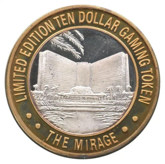 The Mirage $10 Gaming Casino Token .999 SILVER Strike *769