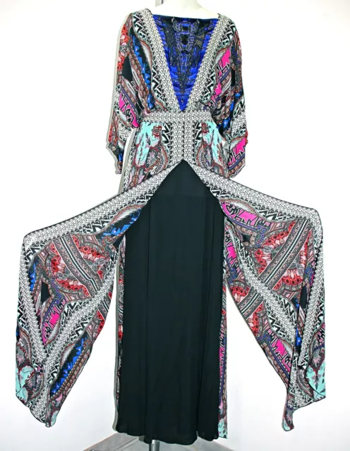ETRO Abito Lungo Manica K Paisley-Geo-Print Silk Maxi Dress  US M / IT 46  $7560 2