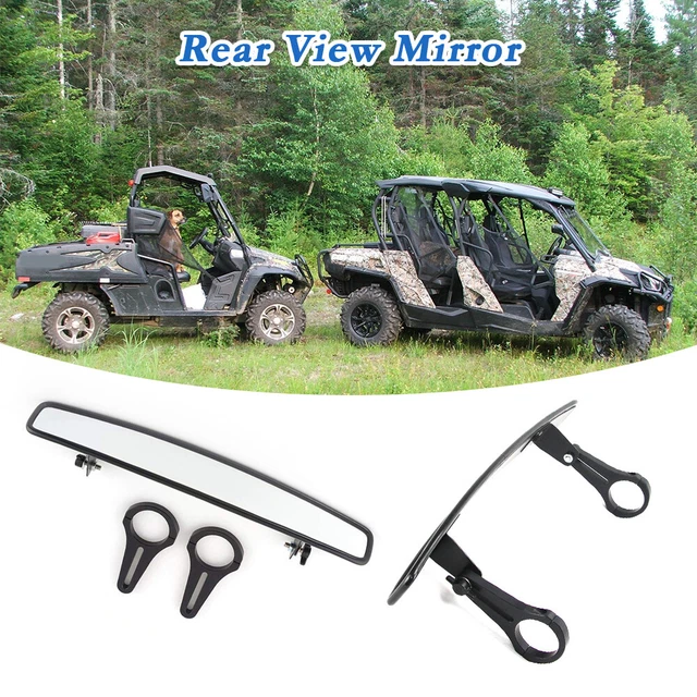 Specchietto retrovisore largo 1,75" UTV nero grandangolare adatto per John Deere Gator