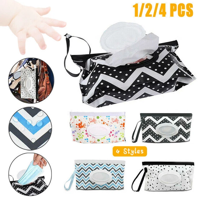 1/2/4x Dispenser Travel Wet Wipe Bag Pouch Baby Care Portable Tissue Case Holder