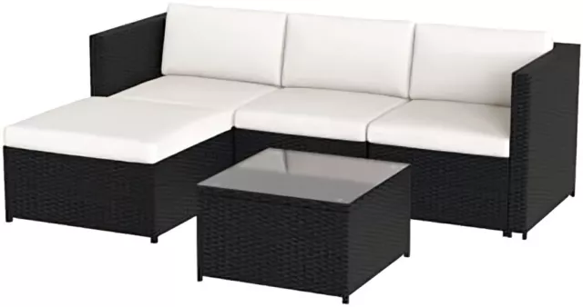 Rattan Garden Furniture Corner Sofa Set Coffee Table Outdoor Patio Conservatory