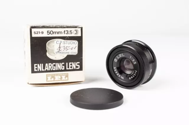 LPL 50mm f3.5 Enlarging Lens for up to 35mm Format. M39 Fit  Japanese Made. Mint