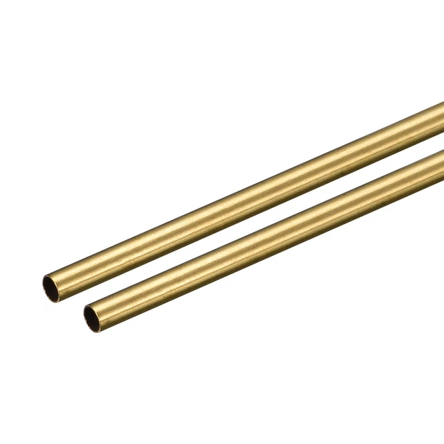 Tubo rotondo ottone 3 mm OD 0,2 mm spessore parete 250 mm lunghezza tubo 2 pz