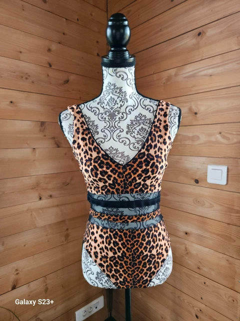 Maillot De Bain Une-pièce Agent Provocateur Zenaya V Taille M (FR 36-38) - Léopard Marron - Neuf Avec étiquettes