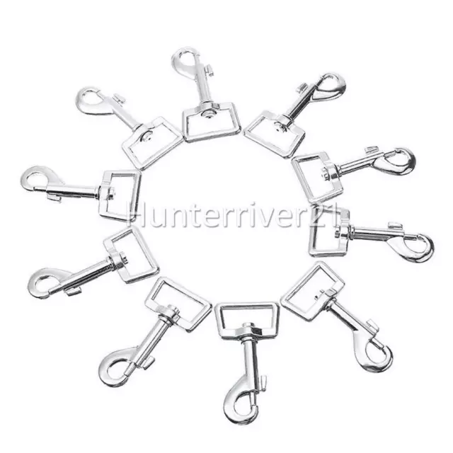 10pcs Swivel Heavy Duty Metal Clips Dog Lead Horse Rug Snap Hook Buckle 25mm OZ 3