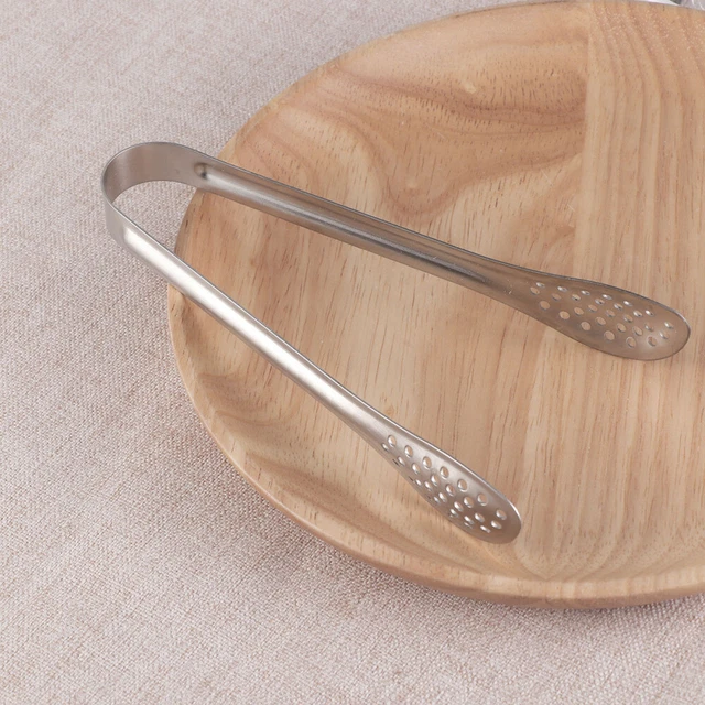 4 Pcs Food Serving Tongs Cooking Clamp Cupcakes Stainless Steel 10