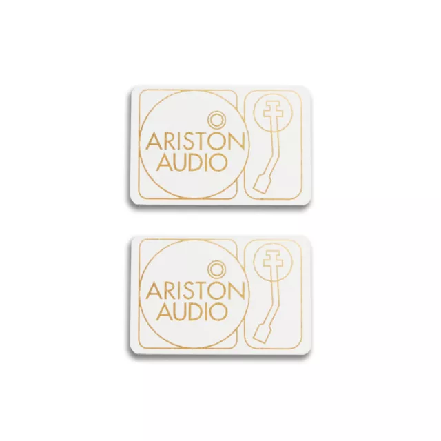 2pcs Ariston Audio Turntable Badge Logo Aluminum 38.1mm(1.5")X25.4mm(1")GOLD