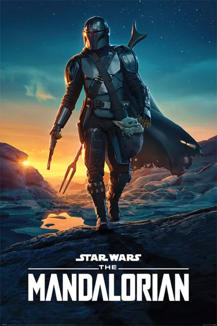 Star Wars: The Mandalorian - TV Poster (Mando At Dusk / Nightfall) (24" X 36")