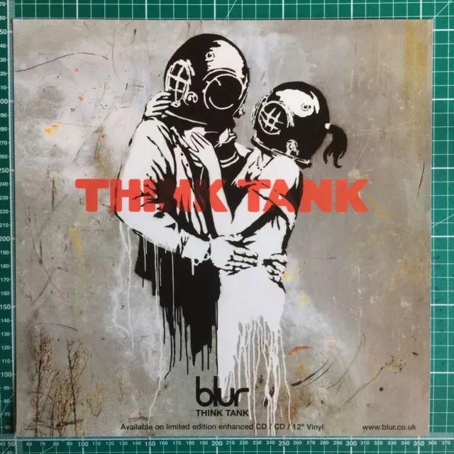 BANKSY BLUR - THINK TANK 2003 Promotional Print On Card 12” x 12”