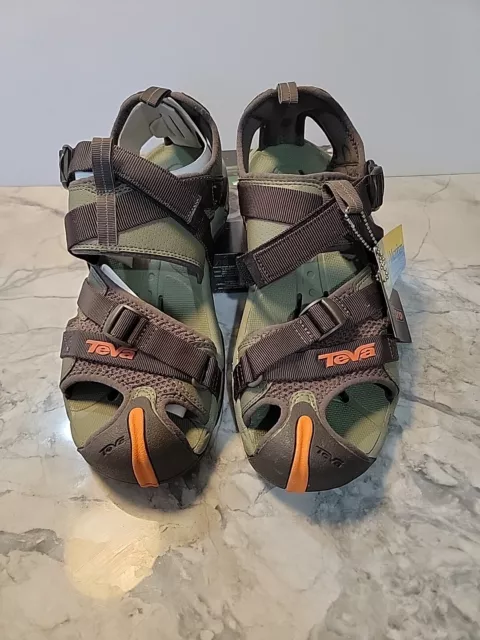 TEVA KARNALI WRAPTOR Sz 11.5 Mens Hiking Camping Sandals Black Green Orange NWT 24.99 PicClick