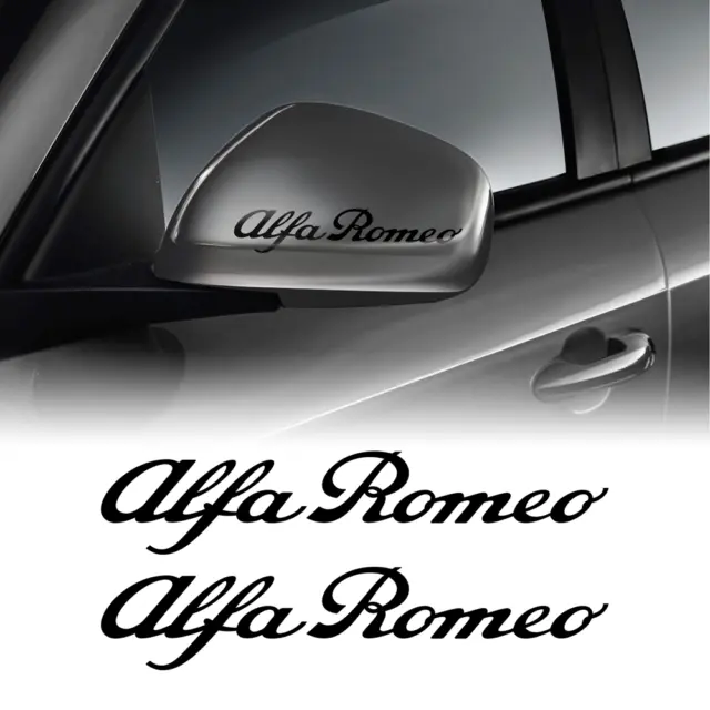 Adesivi Prespaziati Scritta Alfa Romeo, Nero, 10 cm