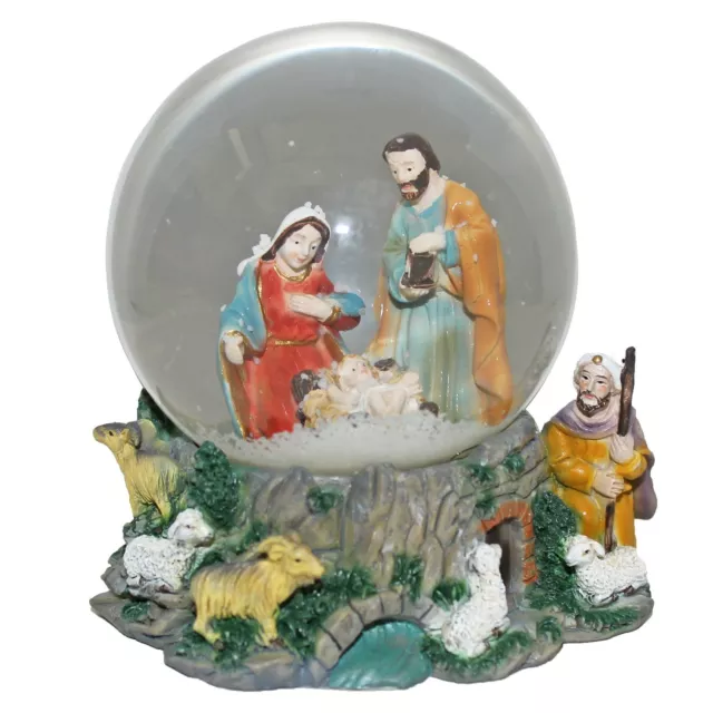 Noël Nativité Scène Mini 80mm Neige Globe Waterball 89276