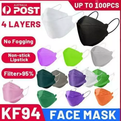 Adult KF94 Face Masks 4-Layer Comfortable Filter Protective 3D Mouth Face Cover