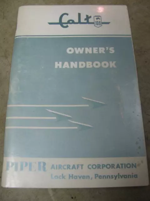 Piper Colt 108 Owners Handbook Manual