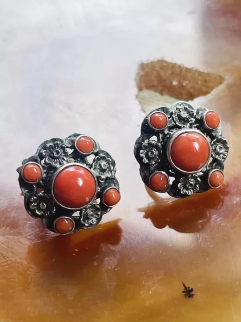Art Deco Style Mediterranean Red Coral White Diamond Jade White Gold  Earrings at 1stDibs | ruby beg birmingham, coral and emerald green