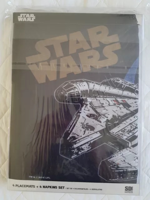 New, Sealed, Disney Star Wars 4 Placemats And 4 Napkins Set Dinner Party