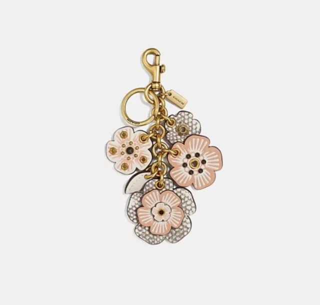 Brand New Coach Biker Rivet Tea Rose Mix Bag Charm