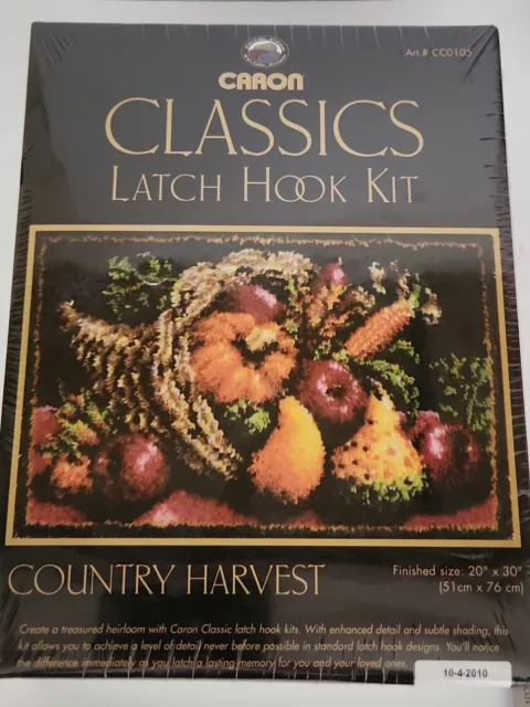 Classics Latch Hook Kit 20X30 Country Harvest
