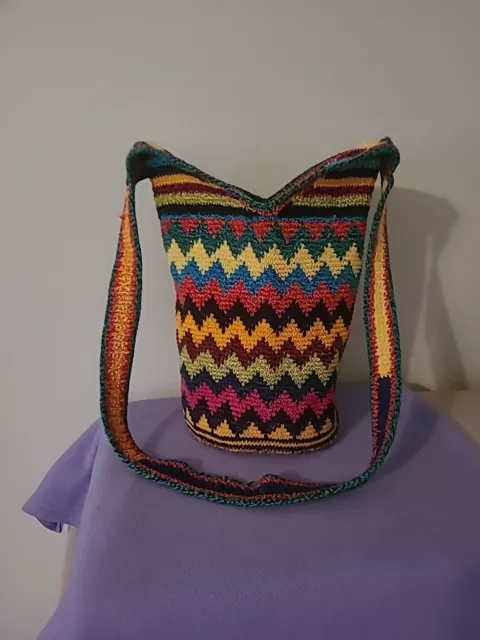 Guatemalan handmade crochet Crossbody bag