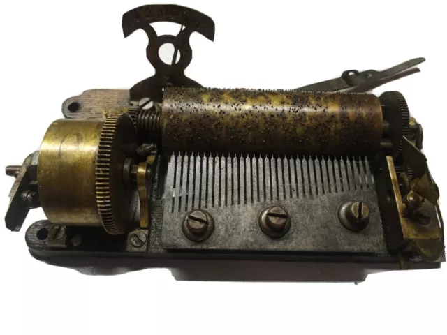 Antique Cylinder Music Box Circa 1890 Six Tunes Antique Cylinder Music Box Circa 1890 Six Tunes