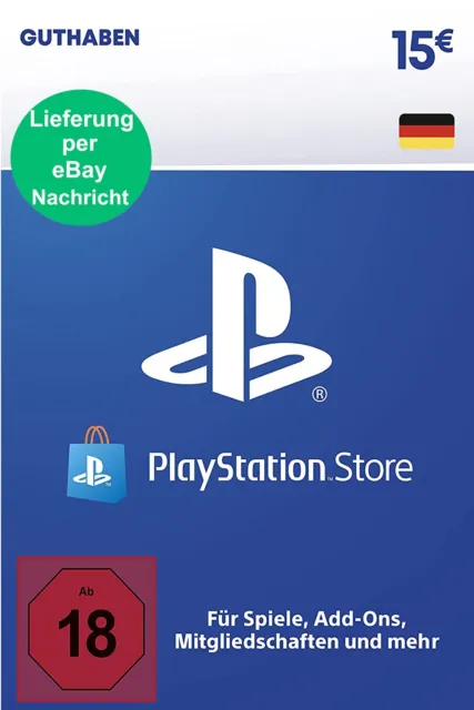15 Euro PSN Card DE - Playstation Network Guthaben 15€ Digital Code - nur DE