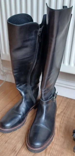 DUNE TAMERA BLACK Leather Boots Size 6 40.00 PicClick UK