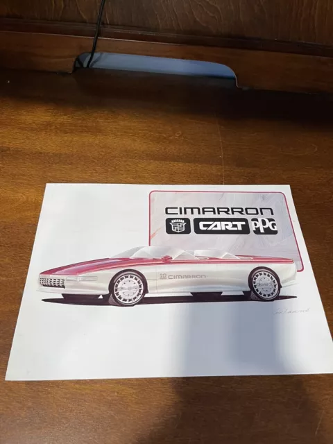 1985 Cadillac Cimarron CART PPG Trackside Vehicle Concept Car Brochure Handout