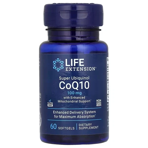 LIFE EXTENSION SUPER Ubiquinol CoQ10 Enhanced Mitochondrial 100m 60