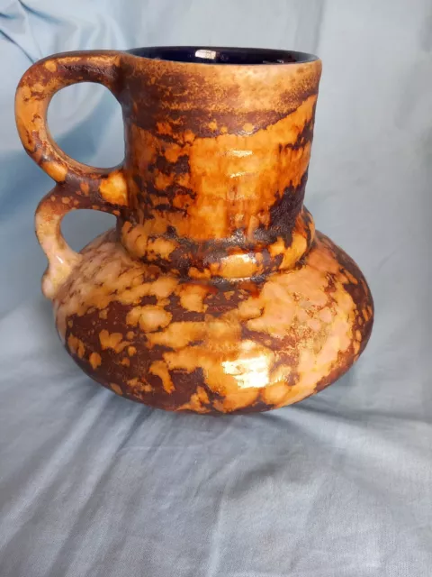 West Germany  Lava  60´s Roth Marei Keramik Pottery 1304 Vase-17cm-Double Handle