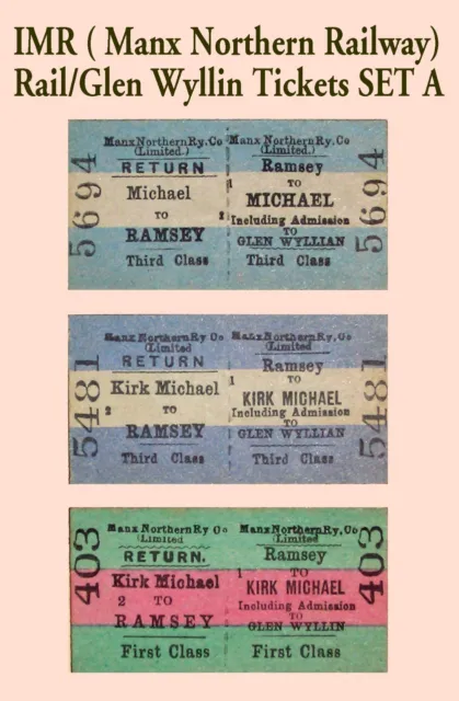 IMR and Manx Northern Railway tickets & wagon labels from 1870s-1960s rare types