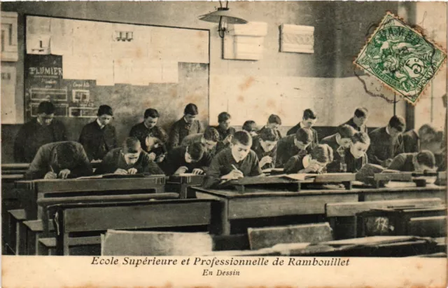 CPA AK École Superieure et Professionnelle de RAMBOUILLET - En Dessin (359611)