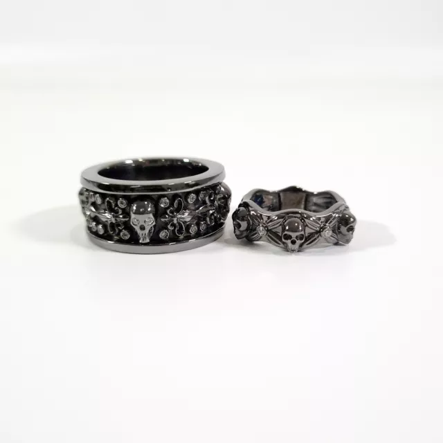 St. Ivy' Sterling Silver Skull Engagement Ring
