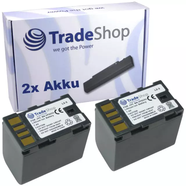 2x AKKU 2900mAh JVC Everio BNVF-808 BNVF-815 BNVF-823/U GR-D GZ-MG