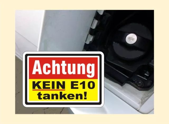 2 x Achtung kein E 10 tanken Aufkleber Tankdeckel Warnung Sticker Nr. 7544