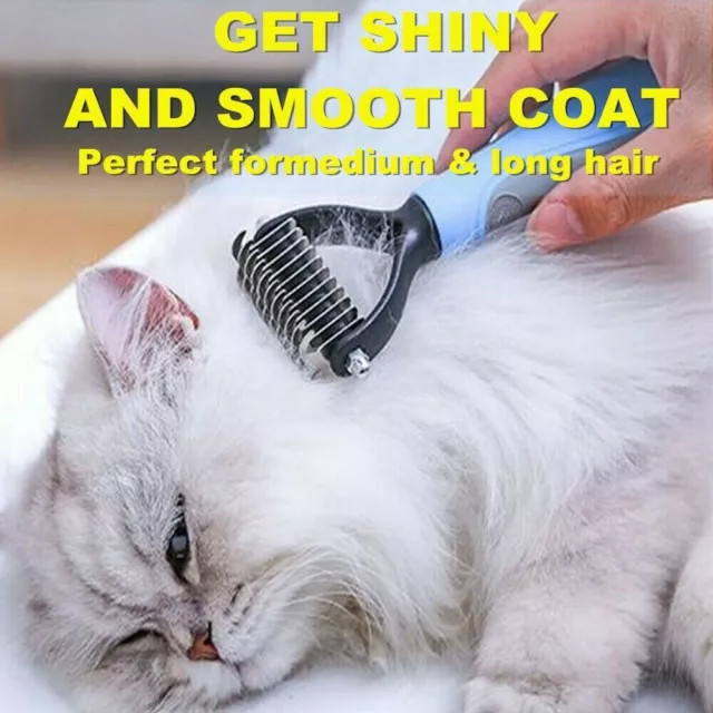 Dog Pet Cat Grooming Comb Brush Undercoat Rake Dematting Deshedding Trimmer HOT 3