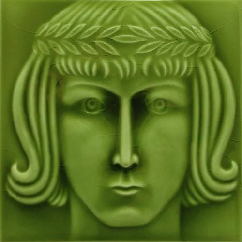 Art Nouveau Vintage Ceramic Tile Rare Reproduction Majolica Alfred Meakin UK
