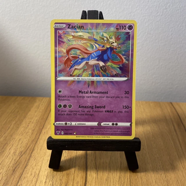 Zacian 082/185 Amazing Rare Holo Pokemon Vivid Voltage NM