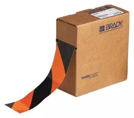 Brady 132433 Marking Tape,Cont Roll,Blk/Orange100 Ft.